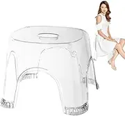 Step Stool - Sturdy Corner Shower Stool with Safe Access | Versatile Bathroom Step Stool with Everyday Use | Clear Shower Foot Stool for Easy Mobility and Support