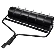 Garden Lawn Roller with Aerator Clamps Black 63 L Iron vidaXL