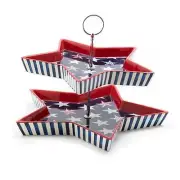 MacKENZIE CHILDS ROYAL STAR TIERED STAND BNIB
