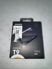Samsung T9 4TB 2,000 MB/s Portable SSD USB 3.2 Gen. 2 - Black (MU-PG4T0B/AM)