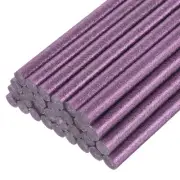 30pcs Mini Hot Glue Gun Sticks 8" x 0.43" for Glue Gun, Glitter Purple