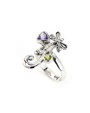 Samuel B. Fine Jewelry Silver Gemstone Ring