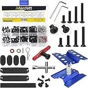 243Pcs RC Car Repair Work Stand Repair Set Includes 360 Degree Rotation Lift Lower, Screw Set and Hex Wheel Wrench, Aluminum Alloy Repair Workstation Kit for 1/8 1/10 1/12 Scale Cars Trucks