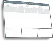 Weekly Planner Desk Pad by Clear Mind Concepts® - 52 Undated A3 Tear-Off Sheets - 120gsm Quality Paper - Boost Your Productivity & Organisation