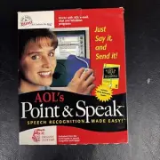 Vintage CIB Big Box AOL's Point & Speak - Speech Recognition Software PC Windows