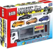 Takara Tomy Tomica Carrier Car with 4 Mini Toyota Nissan Diecast cars play set