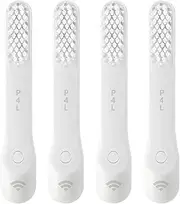 4-Pack Gray Toothbrush Replacement Heads Compatible with Quip Styled Electric Brush Heads Refill Soft Bristles