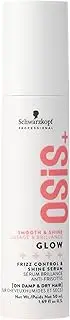 OSiS+ Glow Anti-Frizz Shine Serum 1.69 oz |Lightweight, Non-Greasy Formula | Heat Protection, Frizz Control, and Humidity Protection | For All Hair Types