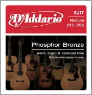 D'Addario EJ17 Acoustic Guitar String Set Phosphor Bronze, Medium, 13-56