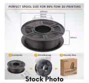 SUNLU ABS 3D Printer Filament 1.75mm 1KG Spool Black Strong Durable +/- 0.02mm