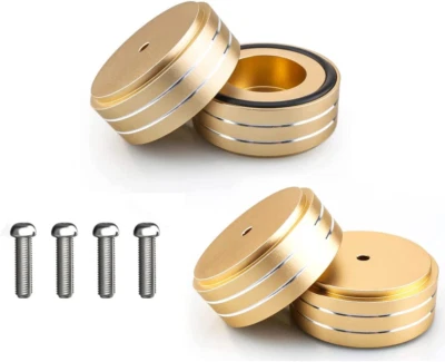 4 Pcs Aluminum Hifi Turntable Feet Isolation Feet Aluminum Stand Speakers Spikes