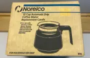 NIB NOS Norelco 12 Cup Automatic Drip Coffee Maker Carafe RP8