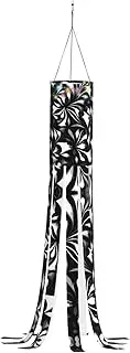 Halloween Garden Black and White Patterns Windsock Lights Halloween Lighted Windsock for Patio Yard Pathway Party Decor