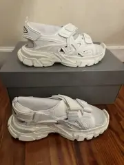 balenciaga track strap sandals Color White Size 38c.