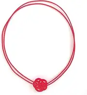 3 Mizuhiki Strings, Red Plum Knots (Decoration), 100 Pieces, Elastic Cord, Elastic Circumference: 15.7 inches (40 cm) (2 Wheels), Japanese Style Packaging, Wrapping Material for Gift & Present