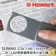 【Hamlet 哈姆雷特】SLIMAG 2.5x/6D/45mm 二合一LED照明攜帶型名片放大鏡【N246】