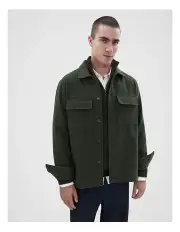[Unison] Brushed Overshirt in Green