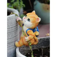 在飛比找ETMall東森購物網優惠-可愛小貓咪戶外花園藝壁掛墻裝飾庭院子樹掛花盆掛幼兒園裝飾擺件