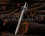 Hand Forged Legend Of Zorro Movie Replica Damascus Steel Rapier Sword Medieval