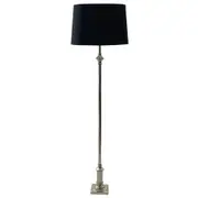 [Florabelle Living] St Bartz Nickel Floor Lamp with Black Linen Shade