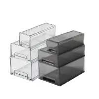 在飛比找momo購物網優惠-【JOEKI】桌面抽屜收納盒-SN0317大(透明收納盒 冰