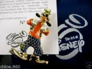 SIGNED SWAROVSKI CRYSTAL DISNEY GOOFY PIN ~ BROOCH NEW IN BOX WITH COA RARE
