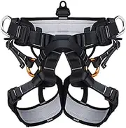 Half body safety belt with extra lanyard,safety rope belt for high-altitude working,tree climbing,adjustable thick safety harness,fall arrest safety harness with waist side bearing rings