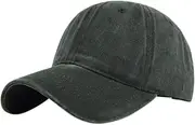 [YULOONG] Vintage Baseball Cap Basic Solid Color Washed Denim Trucker Cap 100% Cotton Sun Hat for Men Women Adjustable