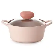 Neoflam Retro Sherbet 22cm Stockpot Induction with Glass lid Peach