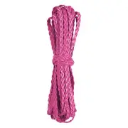 Flat Braided Leather Cord 5mm 5m Rose Red Craft Strip for Jewelry 16.4ft