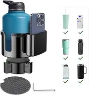 MAEZOE 2-in-1 Car Cup Holder Expander Phone Holder, Cup Holder Expander Adapter with Adjustable Base for Car, Fits YETI 24/36/46oz, HydroFlask 32/40oz, Large Water Bottles in 2.7"-4.2" (16-46 OZ)