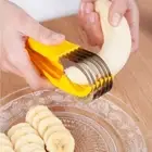 Stainless Steel Fruit Vegetable Slicer Cutter Banana Salad Ham Sausage Kitchen S