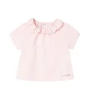 [Il Gufo] Il Gufo Logo ruffled jersey top Y 6 pink