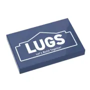Lugs Sign- Let's Build Together - Custom Printed Lego (1x3 Tile) Store Sign City