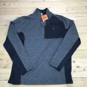 Spyder Gait Half Zip Jacket Men's XXL Mid Weight Fleece Lined Pullover Grey NWT