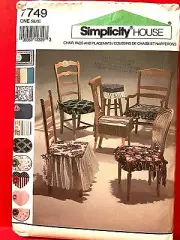 Simplicity Home Accents Sewing Pattern Chair Pads and Placemats Uncut