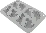 Parliky Cute Non-Stick Dinosaur Silicone Molds for Cake Chocolate Animal Cookie Mold Set of 8