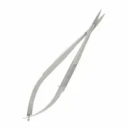 2 MICRO Scissors, 6", Curved Blades 8 mm, Flat Handles, Premium Stainless