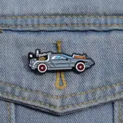 BACK TO THE FUTURE - DeLorean Car - ENAMEL & METAL BADGE FREE POST