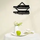 (Gold Color Wine Bottle Model) 2Pcs Folding Creative Wall Mounted Wine Rack CT