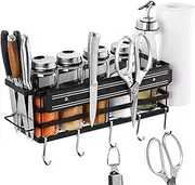 Griddle Caddy for Blackstone 17"/22"/28"/36" Griddles, Space Saving Grill Caddy BBQ Accessories Storage Box with Tool Holder & Paper Towel Holder & Knife Holder for Outdoor Grill