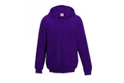Awdis Plain Mens Hooded Full Zip Hoodie / Zoodie (Purple) - UTRW180