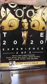 JUSTIN TIMBERLAKE 20/20 EXPERIENCE ORIGINAL PROMTIONAL POSTER 84 X 60 CM NEW