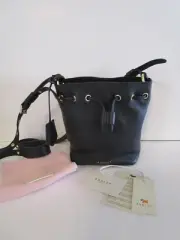 Radley London - Pheonix - Pebble Leather Crossbody Bucket Bag - BLACK - NWT