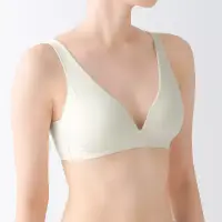 在飛比找博客來優惠-【MUJI 無印良品】女棉混彈性無鋼圈低胸型胸罩 M 白色