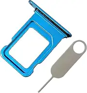 SIM Card Tray Slot Holder Replacement for iPhone13 -Both Single SIM and Dual SIM Card Versions are Applicable (Blue)