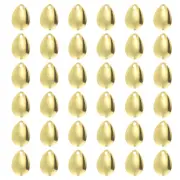 Fishing Lure Blades 0.7x0.6",30 Pack Willowleaf Lure Making for DIY Bait, Golden