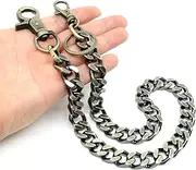 [newtro] Triple Layer Puck Hip-Hop Biker Key Wallet Chain Trucker Jean Pants Chain for Men Silver Black Gold 21" TR01