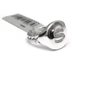 New DAVID YURMAN Pave Initial Letter S Pinky Ring in Diamond & Silver Size 3