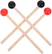 FUNOMOCYA 2 Pairs Marimba Mallets Comfortable Percussion Instrument Sticks for Marimba Tongue Drums Premium Quality Smooth Surface Durable Design